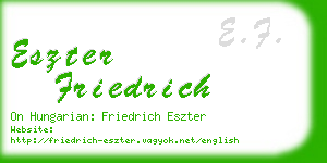 eszter friedrich business card